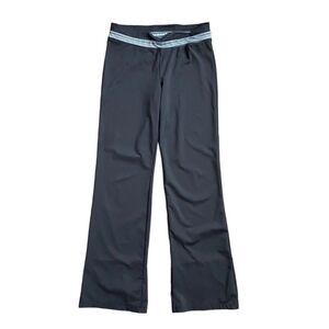 Champion Split Hem Mid-Rise Gray & Blue Bootcut Athleisure Pants Size Medium